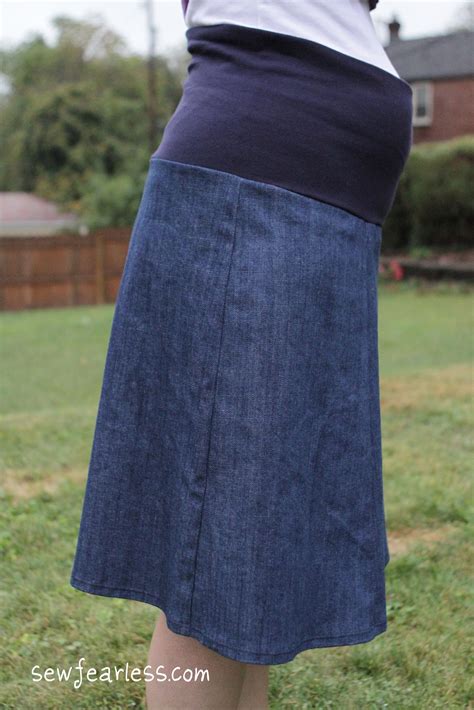 vintage maternity skirt sewing detail
