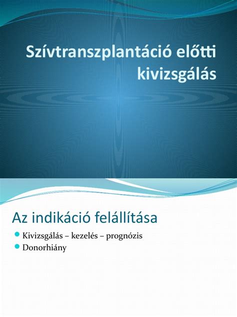 A sérvműtét előtti kivizsgálás
