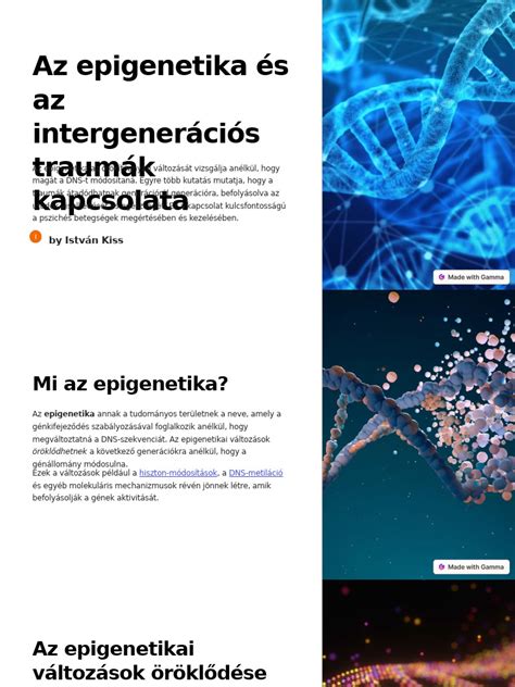 Az epigenetika illusztrációja