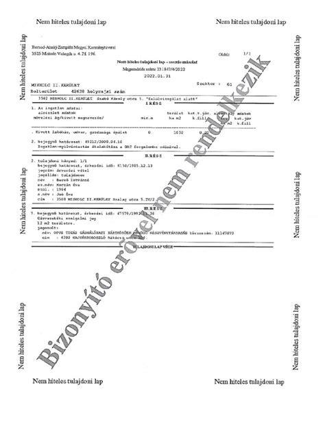 Számítógép képernyőjén megjelenő tulajdoni lap