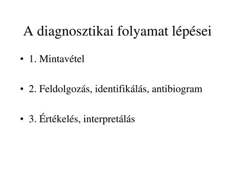 A diagnosztikai folyamat lépései