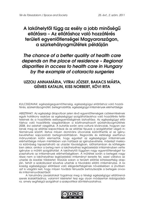 Az egészségügyi ellátáshoz való hozzáférés nehézségei