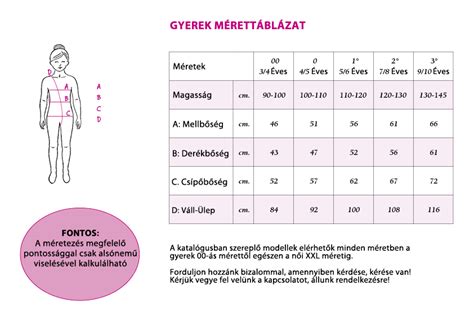 mérettáblázat a gyermek sapkák kiválasztásához