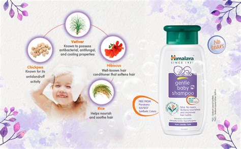 Himalaya Herbals Baby fürdető flakonja, köré rajzolt kíméletes és könnymentes ikonokkal