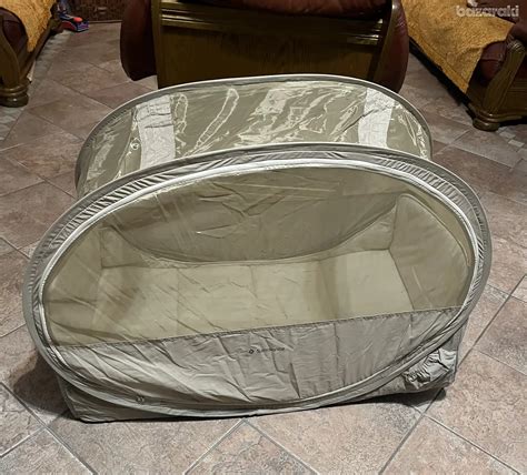 Samsonite Pop-Up Bubble Cot összecsukva és kibontva