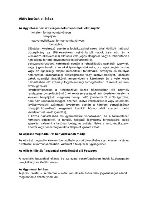 A keresőtevékenység értelmezése az aktív korúak ellátásánál