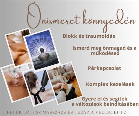Különböző masszázs típusok illusztrációja