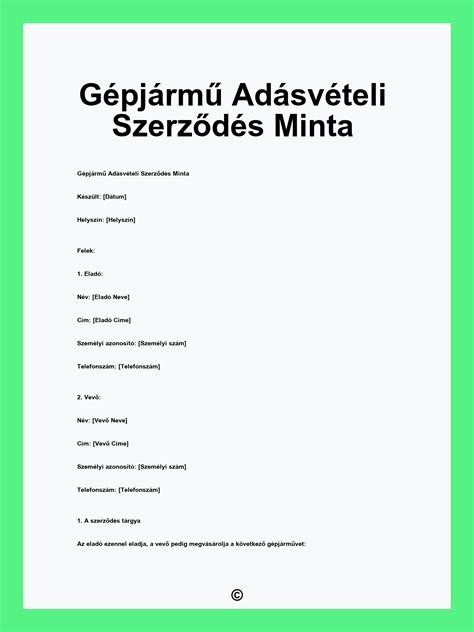 Szerződés átalakulásának folyamata