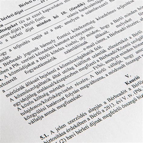 Kaució és bérleti díj fizetése