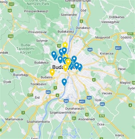 Térkép: Szülész-nőgyógyászati rendelők Budapesten