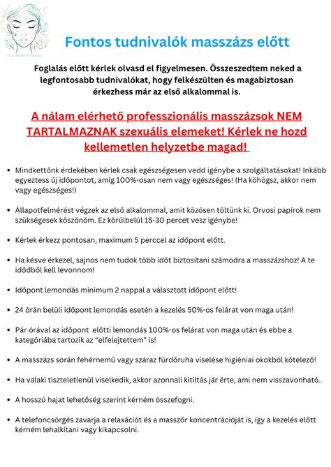 masszázs árak táblázat