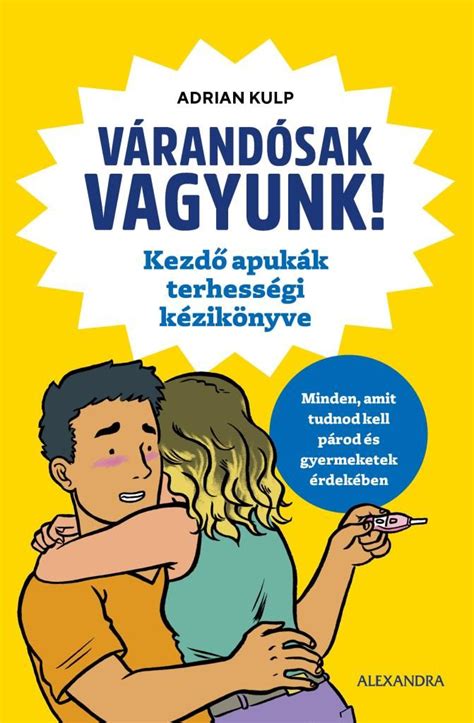 Boldog várandós pár együtt olvassa a