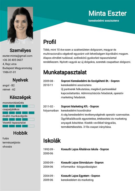 Infografika az önéletrajz elkészítésének lépéseiről