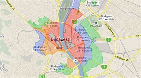Térkép Budapest parkolási zónáiról
