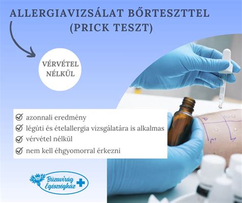 Allergiateszt (prick-teszt) menete