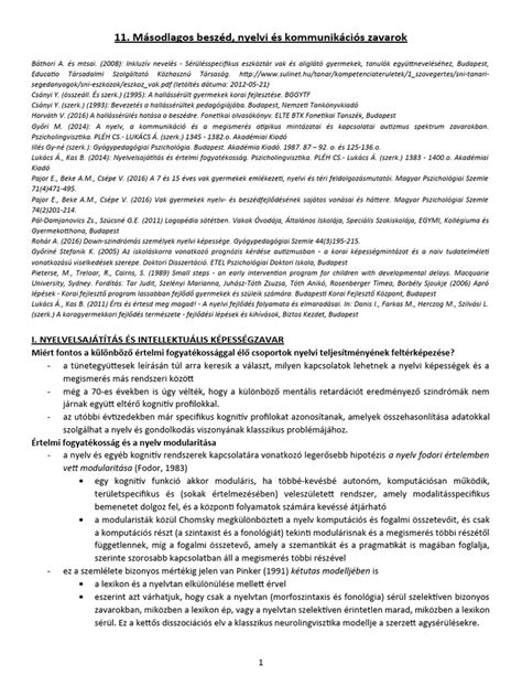 Beszéd- és nyelvi zavarok