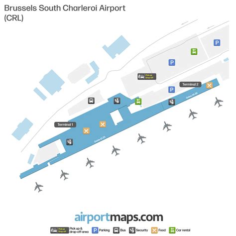 Repülőterek a Brussels South Charleroi közelében térkép
