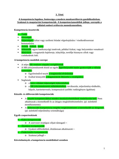 A kompetencia fogalma és jelentősége az oktatásban