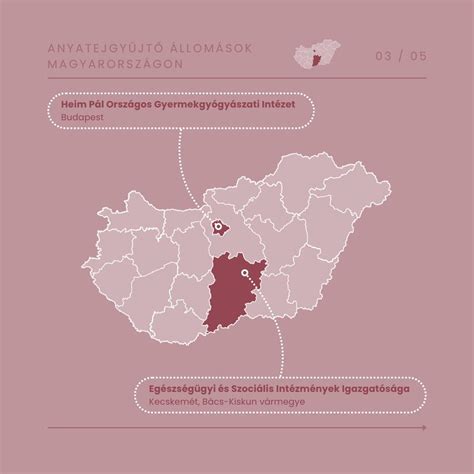 Anyatejgyűjtő állomások térképe Magyarországon