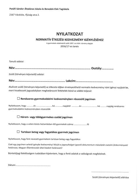 Diagram: A normatív kedvezményes étkezés feltételei