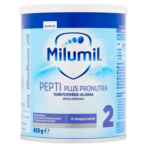 Milumil Pepti tápszer doboza