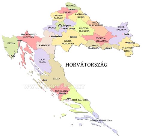 Split térképe Horvátországban