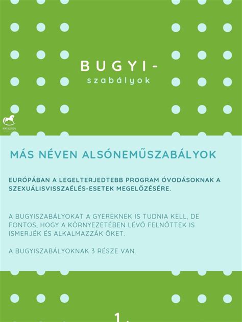 Bugyiszabályok infografika