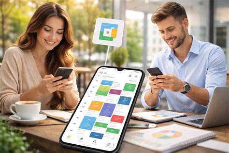 Mobilapplikáció használatát bemutató kép