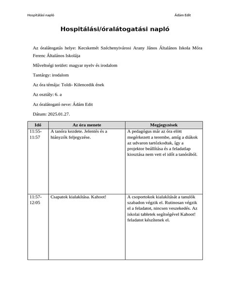 Példa termékenyítési napló bizonylatra