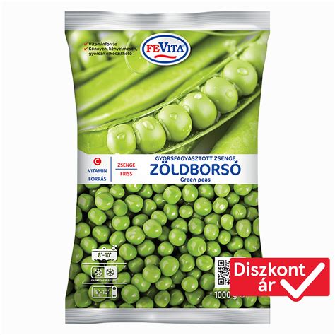 Friss zöldborsó a piacon