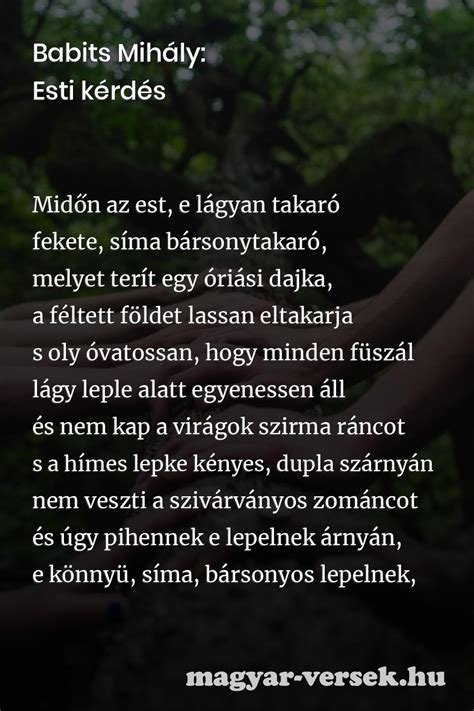 Az „Esti kérdés” versképeinek illusztrációja