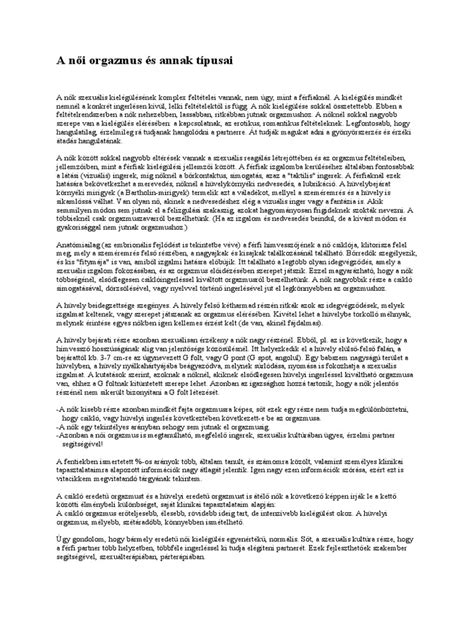 A női orgazmus történeti megítélése