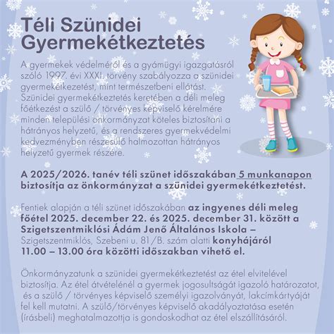 Szünidei gyermekétkeztetés jogosultsági feltételei infografika