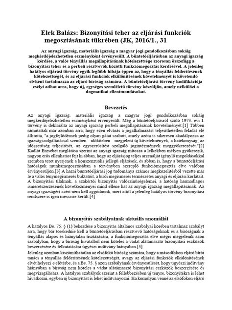 A bizonyítási teher megoszlása