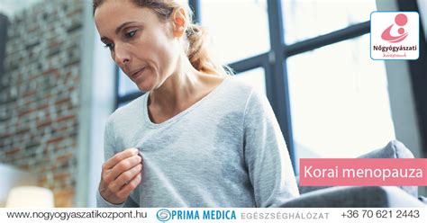 Táblázat a korai menopauza tüneteivel