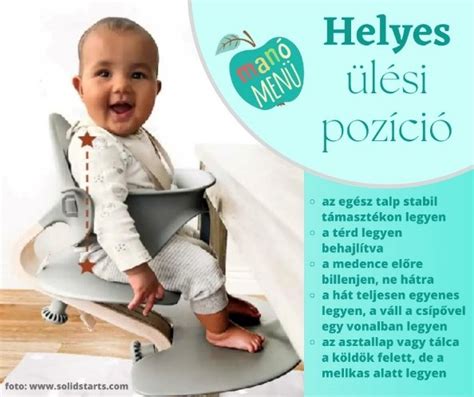 gyermek helyes ülőpozícióban etetőszékben