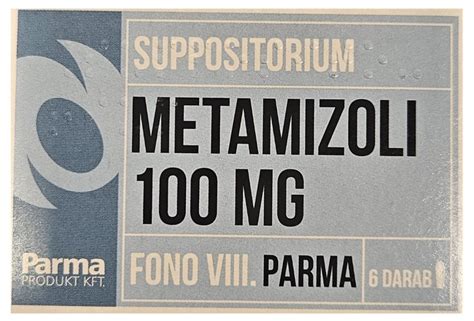 A Suppositorium metamizoli FoNo VIII. Parma kúp