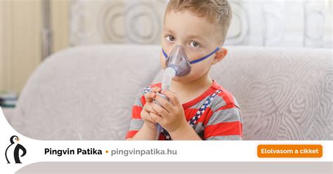 Gyermek inhalátorral