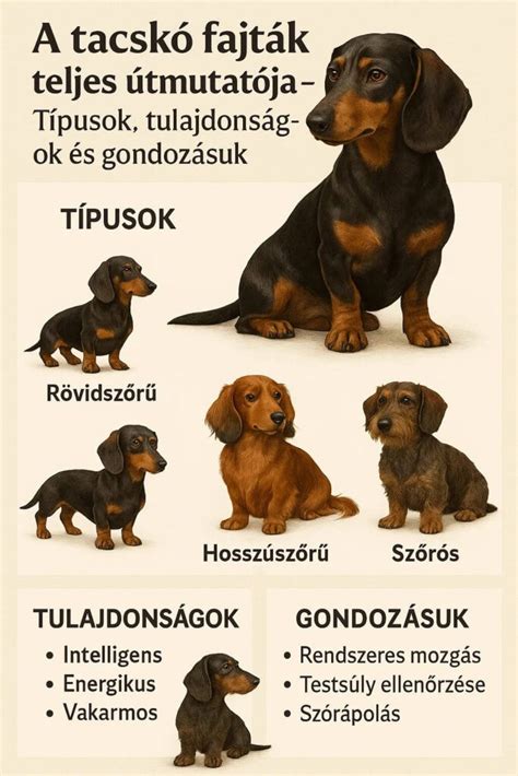 Tacskó fajták és méretek