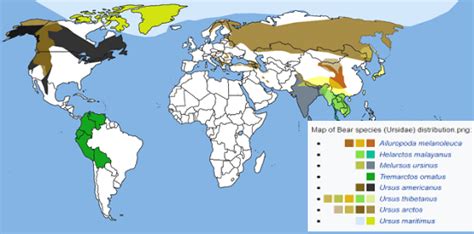 A Cordyceps elterjedési területe a világon