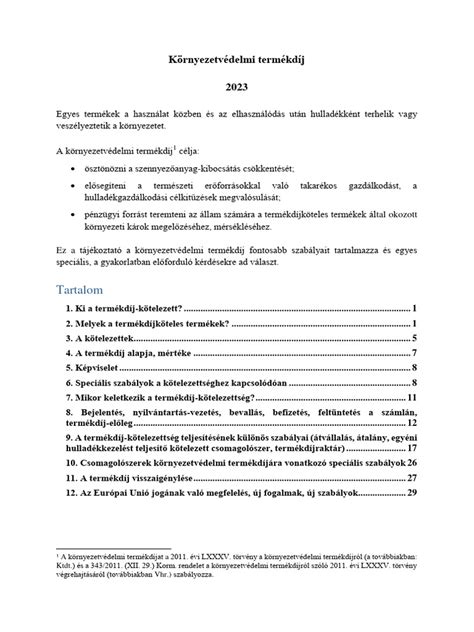 A környezetvédelmi termékdíj fizetésének folyamatábrája