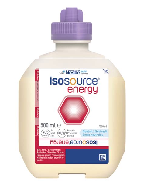 Nestlé Health Science logó és Isosource Energy Fiber termék