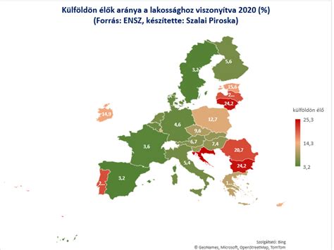 Császármetszések aránya Európában