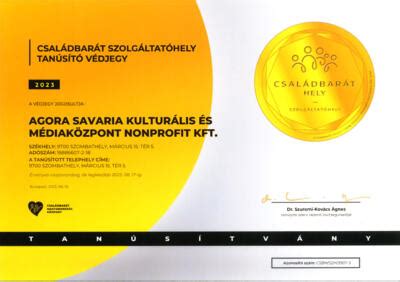 Családbarát Szolgáltatóhely logója vagy tanúsítvány