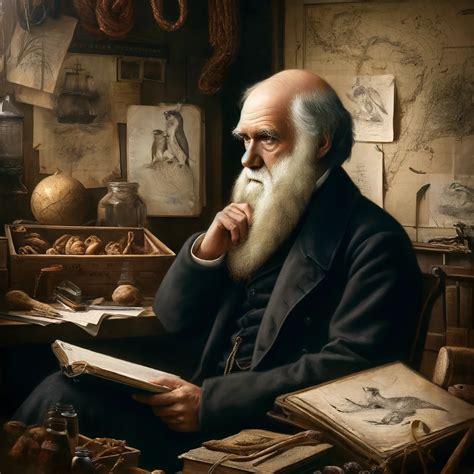 Charles Darwin portréja és az evolucionista elmélet vázlata