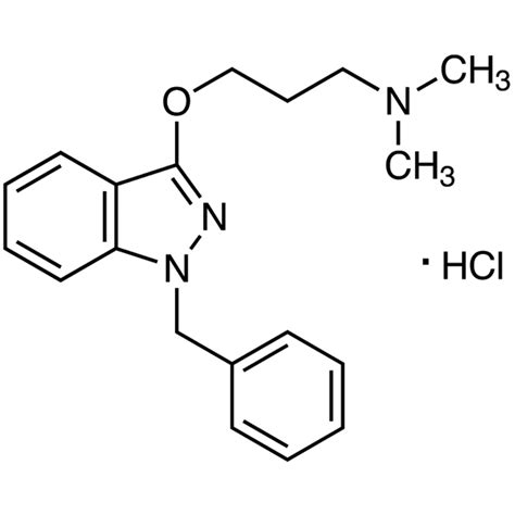 Benzidamin-hidroklorid molekulaszerkezete
