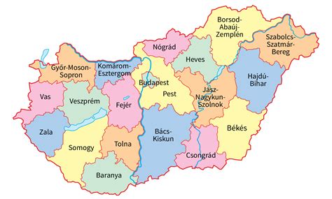Magyarországi megyék térképe