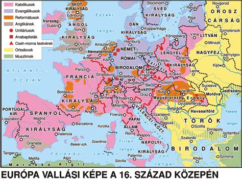 A reformáció térképe Európában