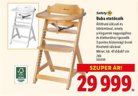 Sérült etetőszék: nem megfelelő stabilitás és lyukak