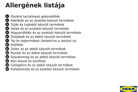 A leggyakoribb élelmiszer-allergének listája